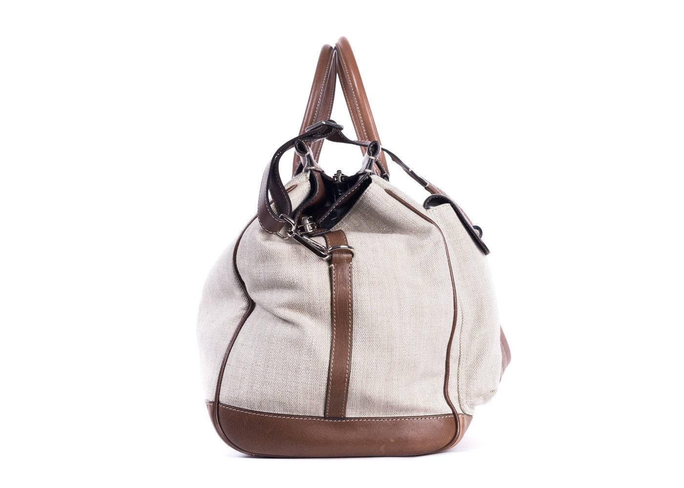 Brand New Brunello Cucinelli Duffel Bag
Dust Bag Included
Retails in Stores & Online for $3300 
Dimensions: 21