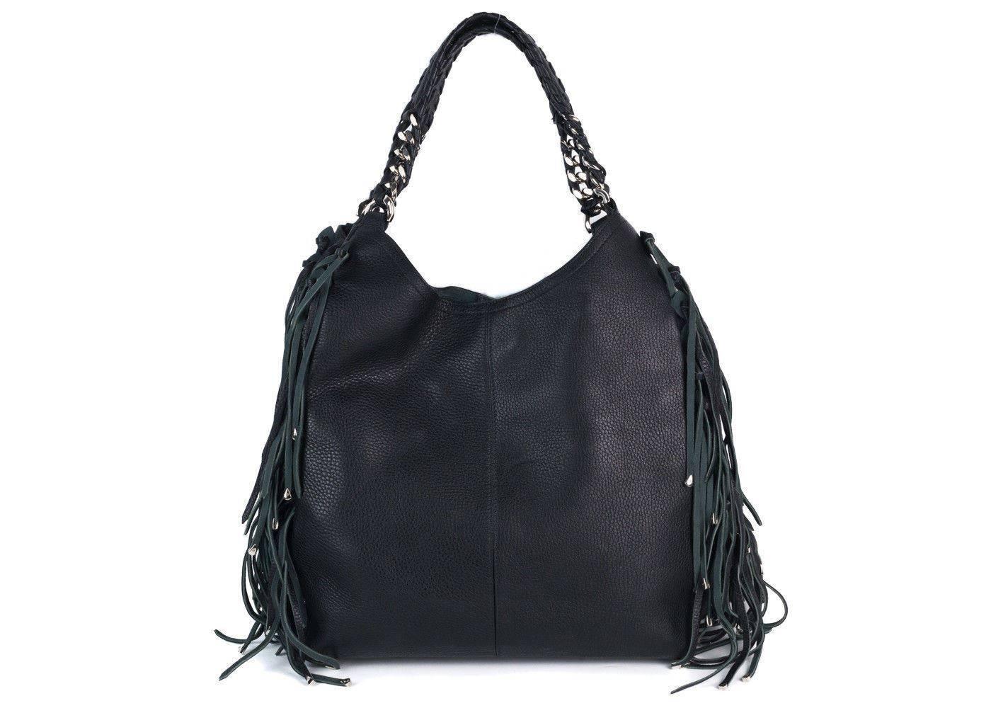 Brand New Roberto Cavalli Suede Fringe Edge Handbag
Original Tag & Sleeper Bag
Retails in Stores & Online for $2550
Size 13 H x 3 D x 15 L

Take your Roberto Cavalli Back with you for that updated street style look. This pure leather bag features