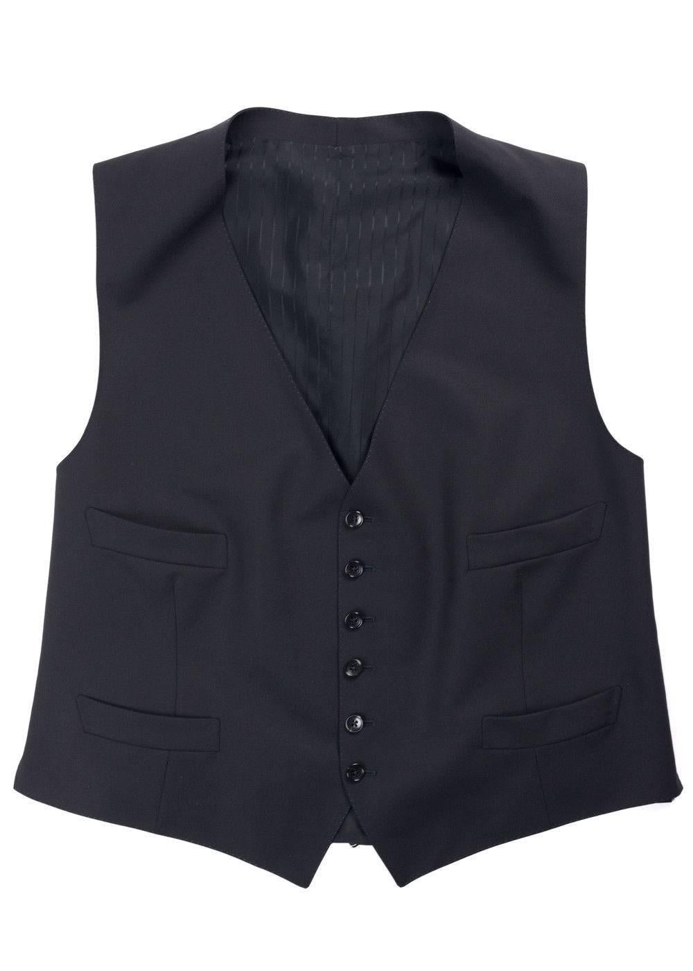 Men's Tom Ford Black Windsor Base Wool Sharkskin 3Pc Suit For Sale