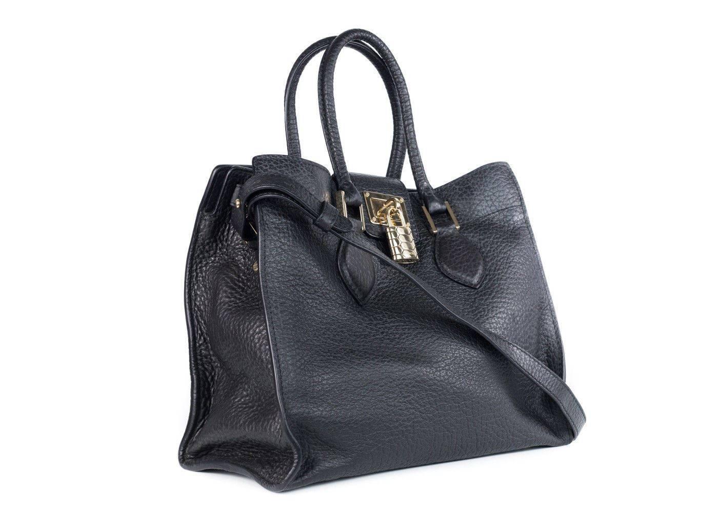 Women's Roberto Cavalli Womens Black Leather Medium Florence Bag For Sale
