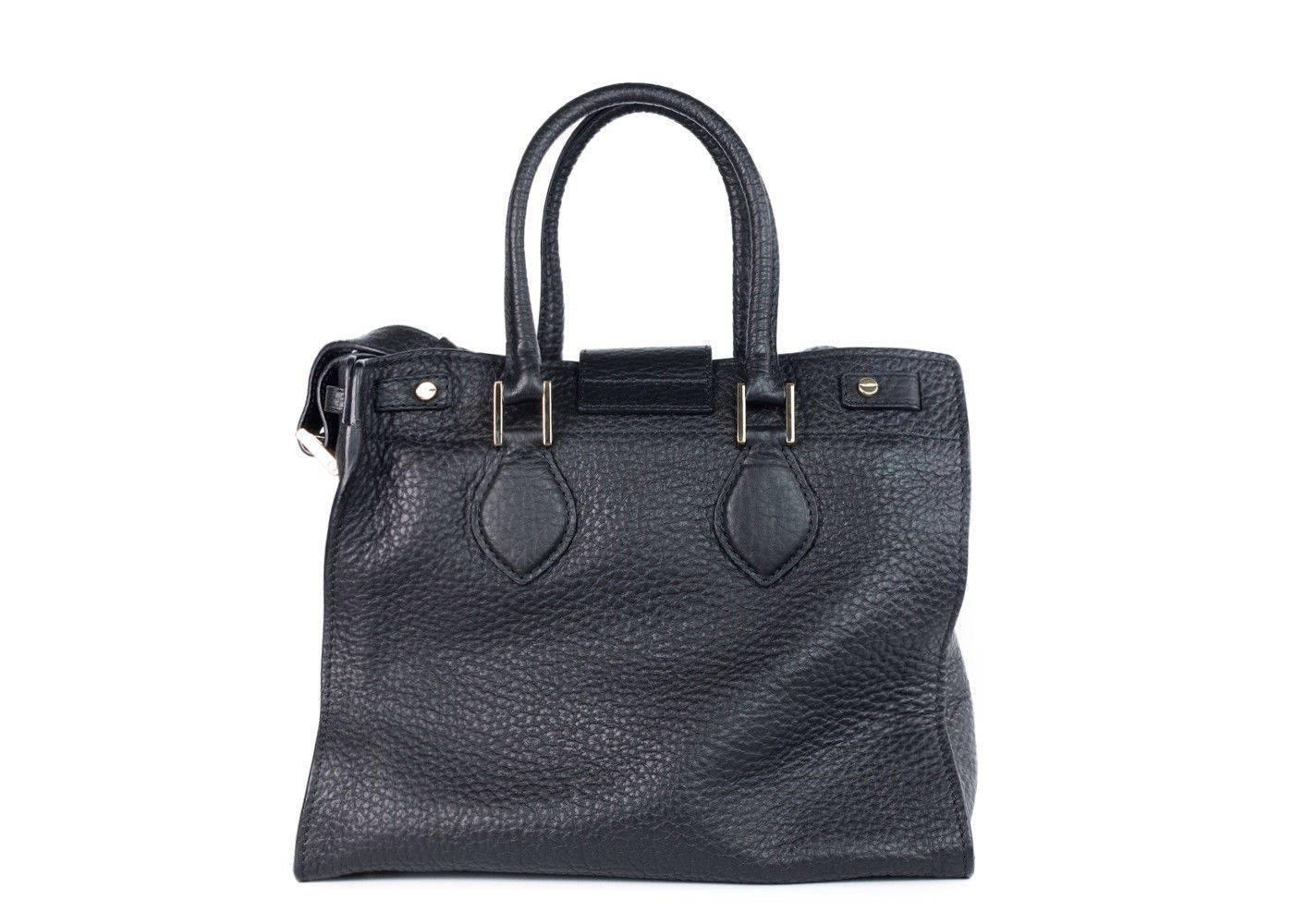 Roberto Cavalli Womens Black Leather Medium Florence Bag For Sale 1