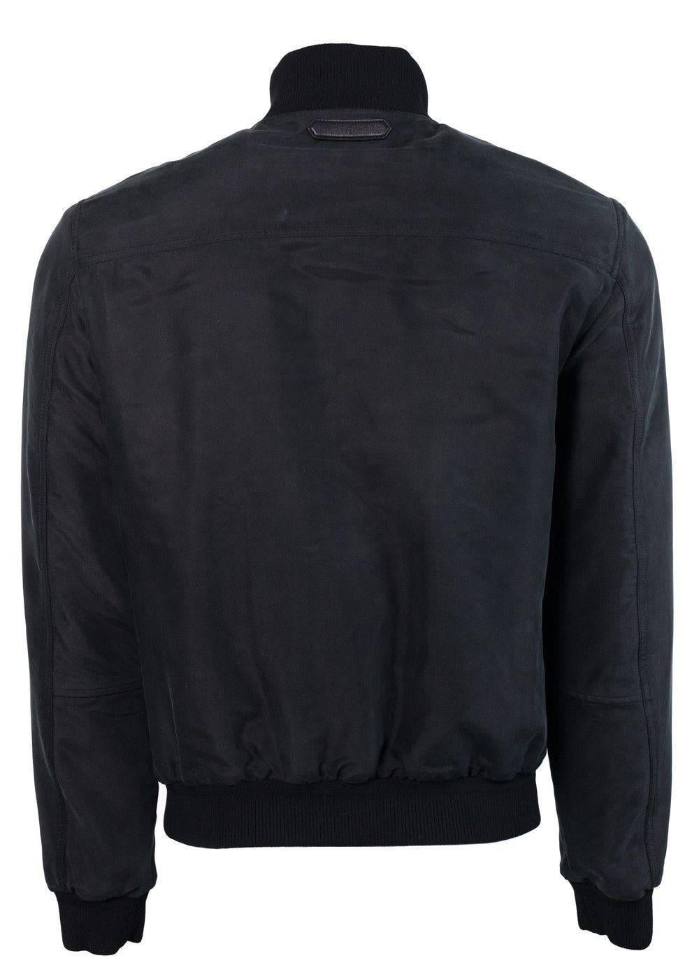 Tom Ford Mens Black Satin Twill Light Fill Blouson Sport Jacket In New Condition For Sale In Brooklyn, NY