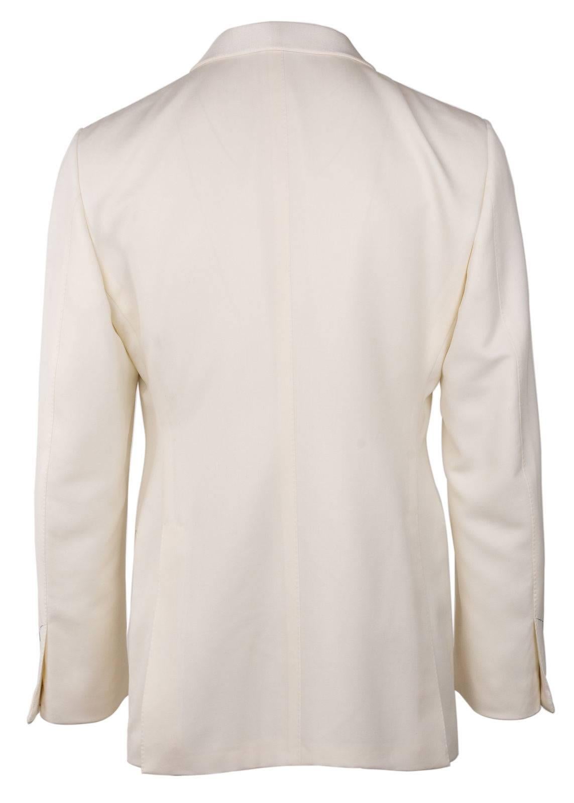 Women's or Men's Tom Ford Ivory Wool Blend Shawl Lapel OConner Cocktail Jacket Sz 50/40R RTL$4250