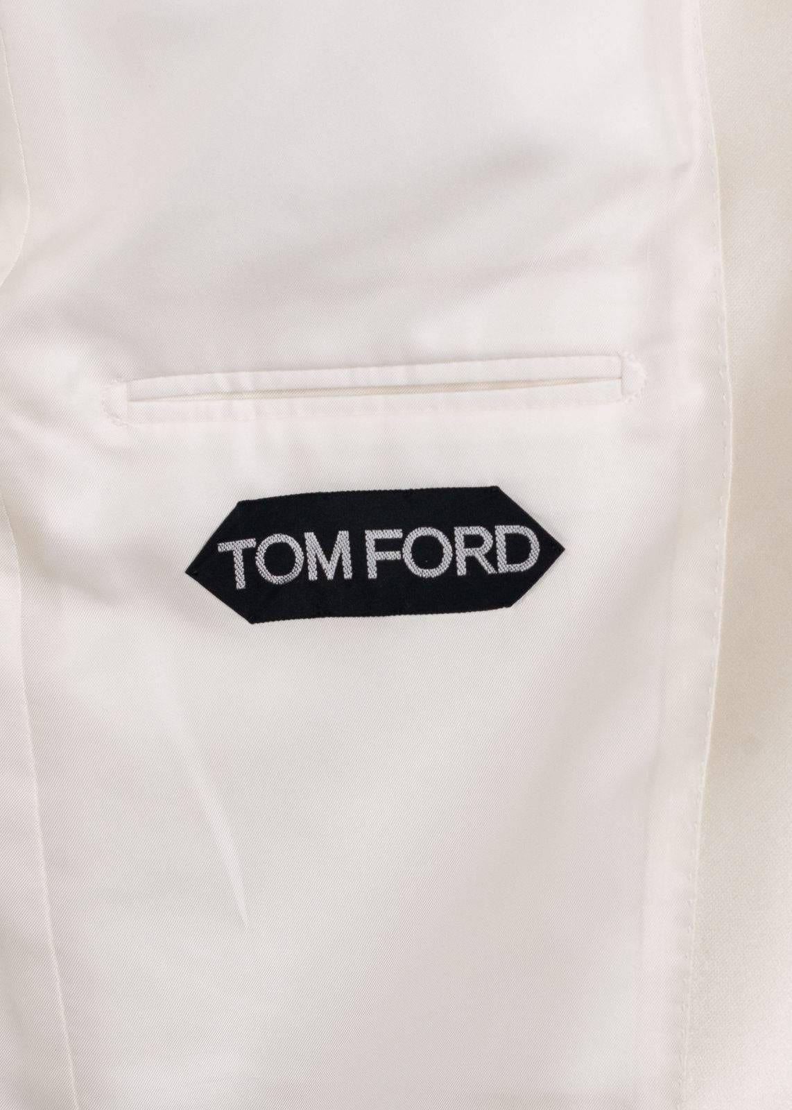 Beige Tom Ford Mens Leopard Grey Leopard Shelton Cocktail Jacket Size 52R/42R RTL$4990 For Sale