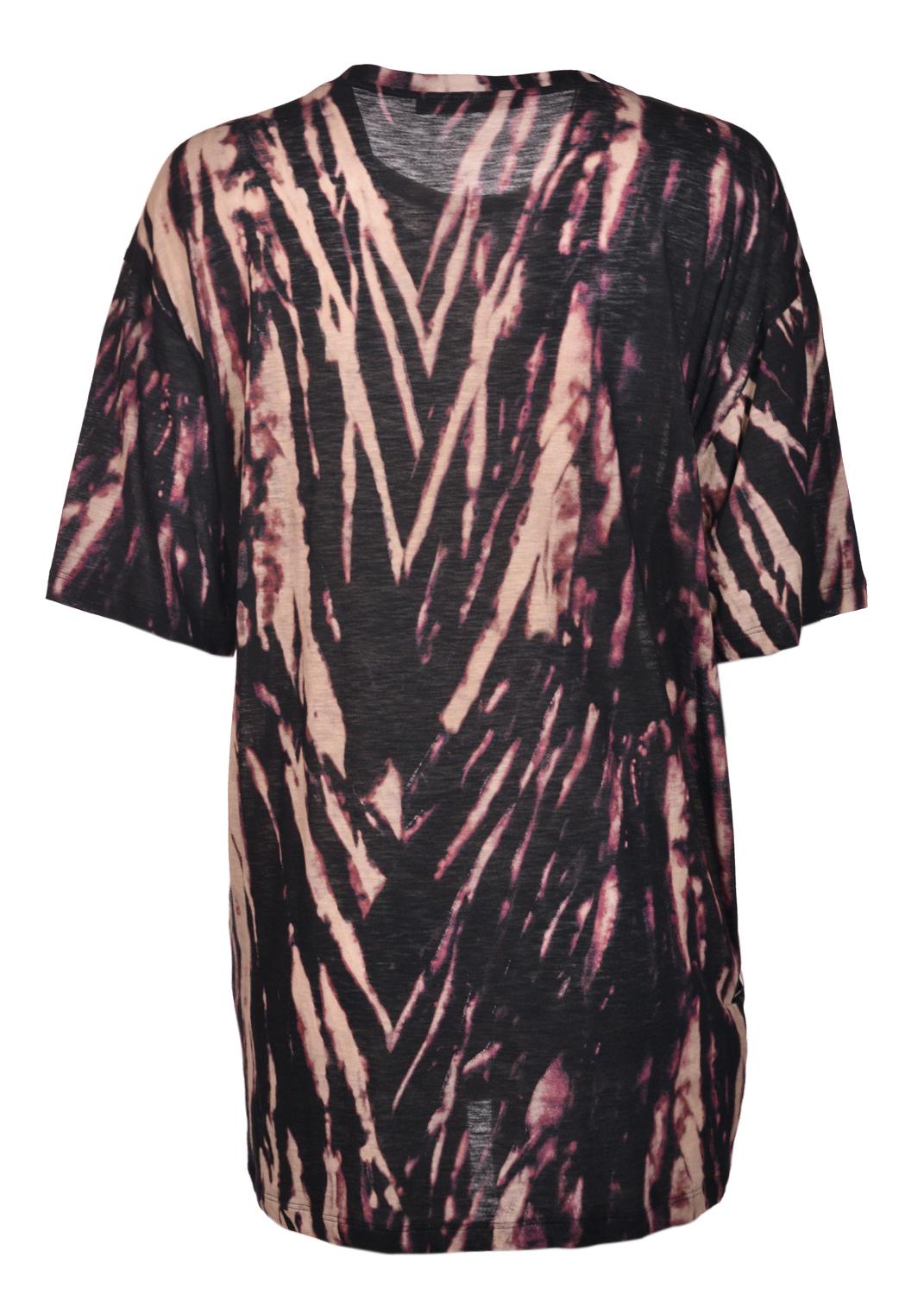 Roberto Cavalli Womens Black Tie Dye Tunic T Shirt In New Condition For Sale In Brooklyn, NY