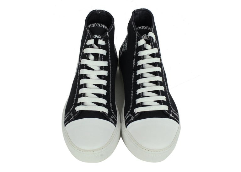 Roberto Cavalli Mens Black Embroidered High Top Sneakers For Sale at ...
