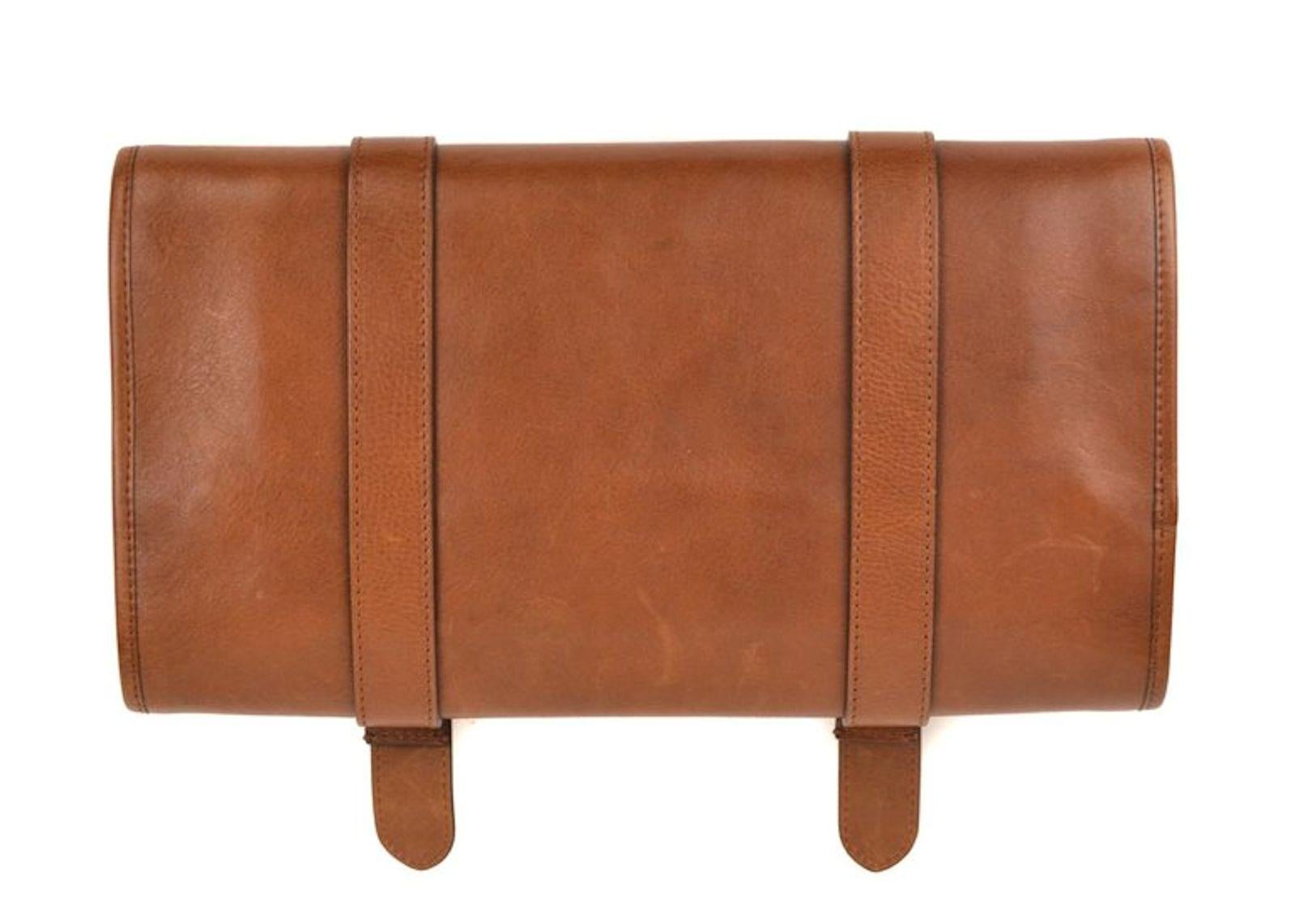 Women's or Men's Brunello Cucinelli Men's Brown Leather Travel Fold Up Garment Bag