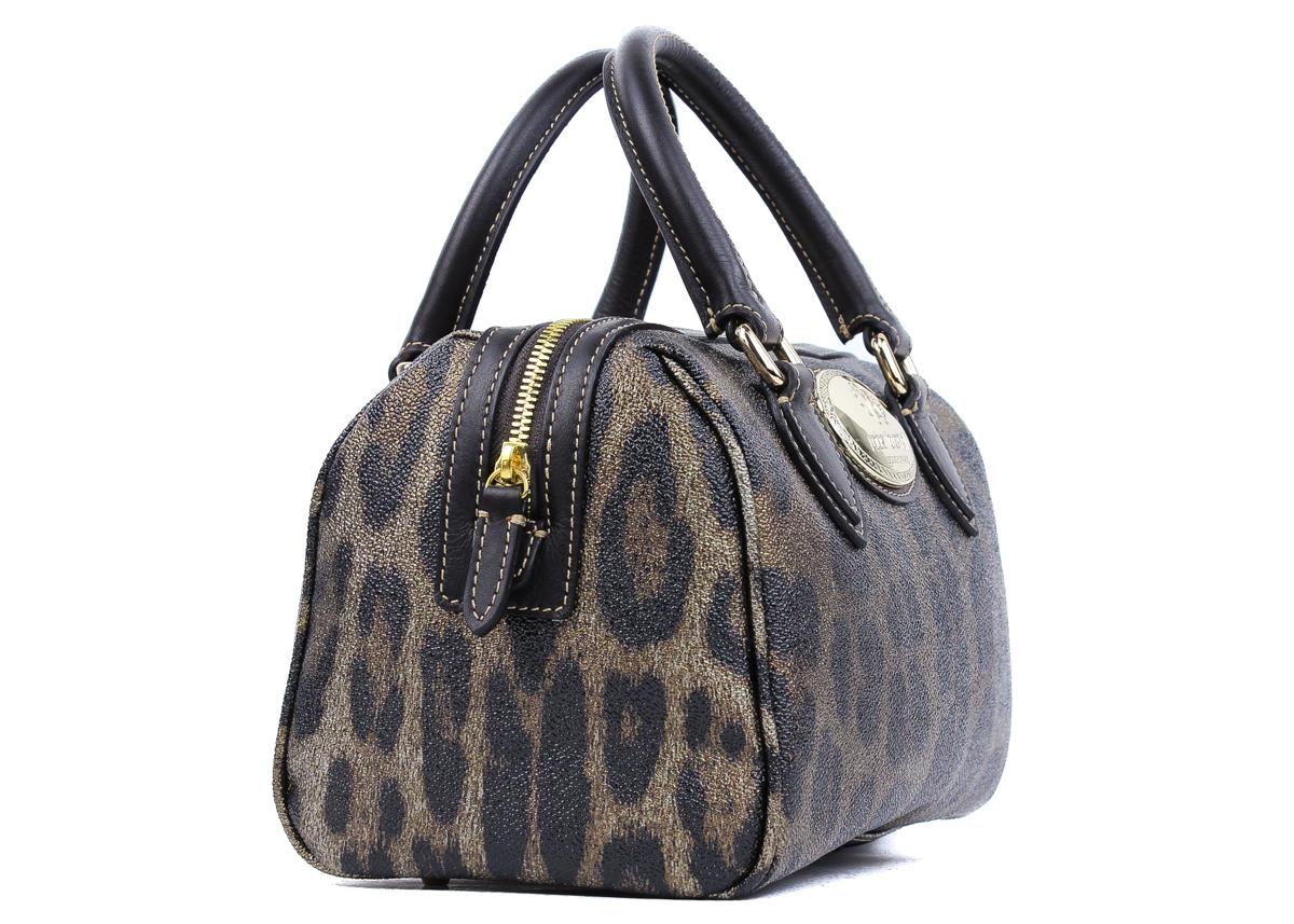 Roberto Cavalli black leather shopping satchel shoulder bag. This bag can be worn on the shoulders with its detachable and adjustable leather shoulder strap. This bag features a goldtone hardware contrasted with leoaprd print throughout. Perfect for