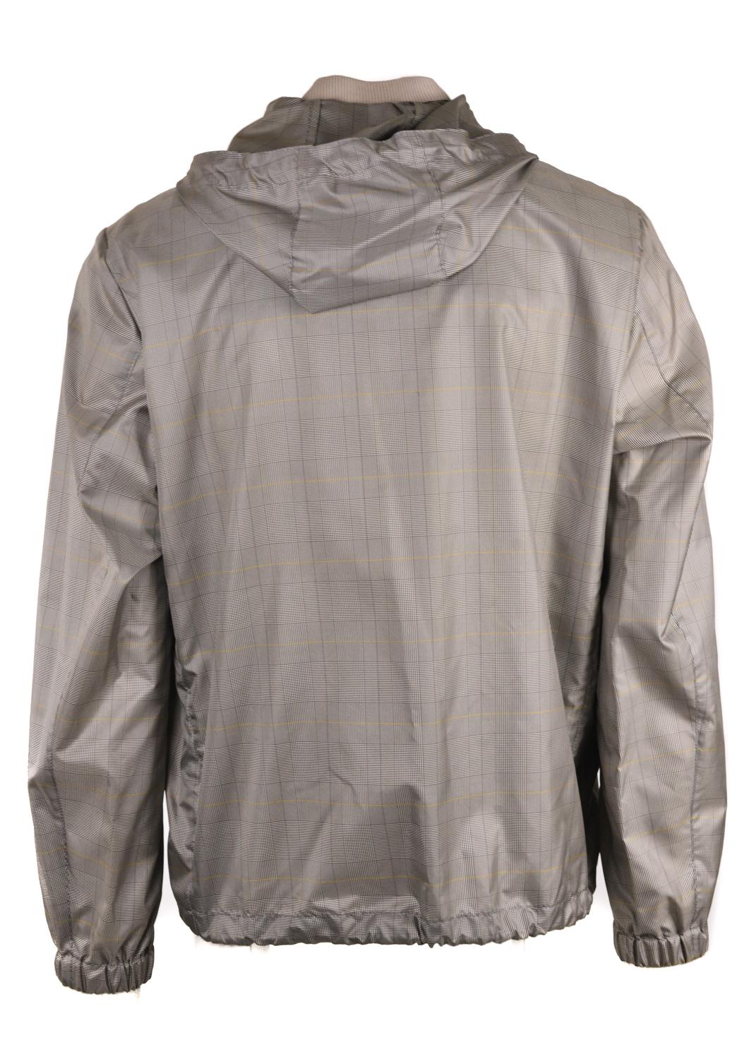 Gray NWT RTL$5950 Brioni Mens Silk Brown Checkered Windbreaker Coat Sz M For Sale