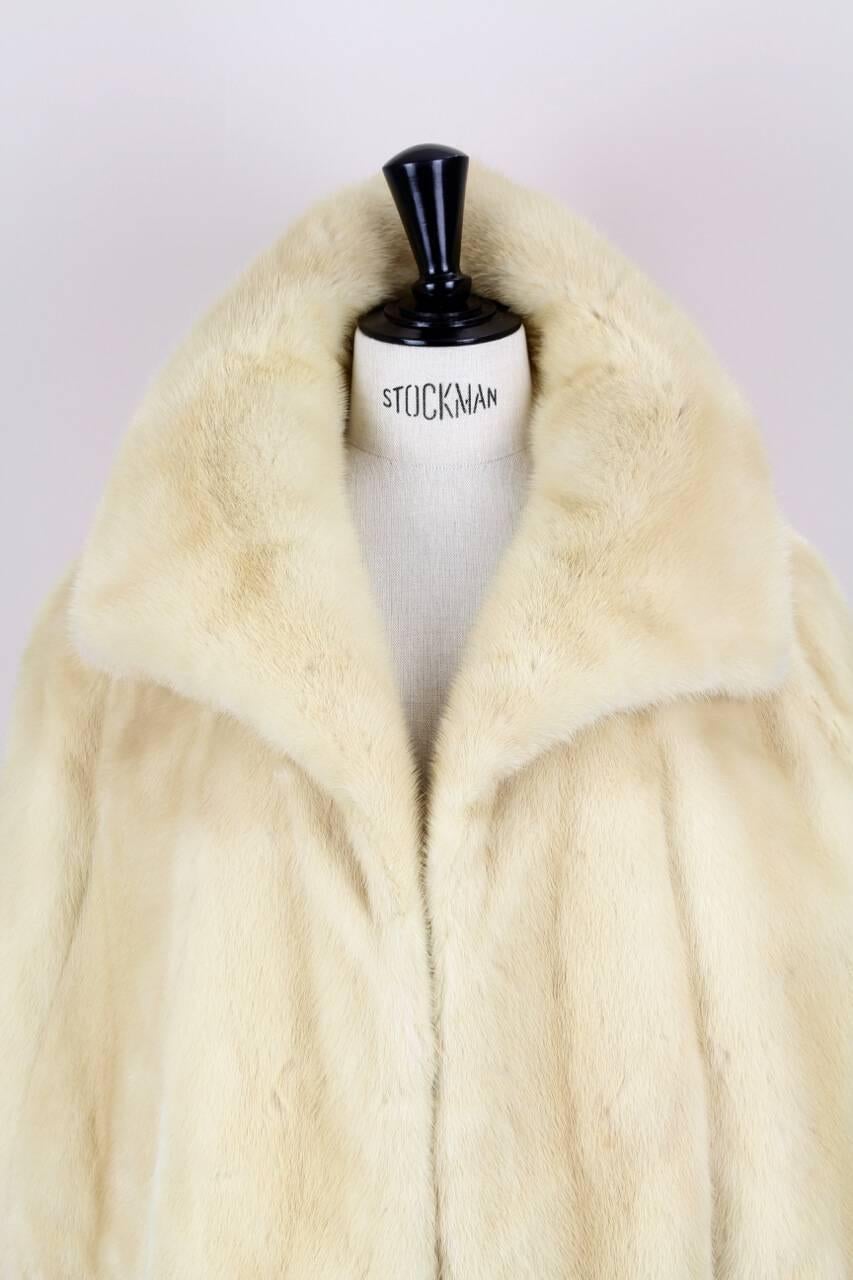 blonde fur coat