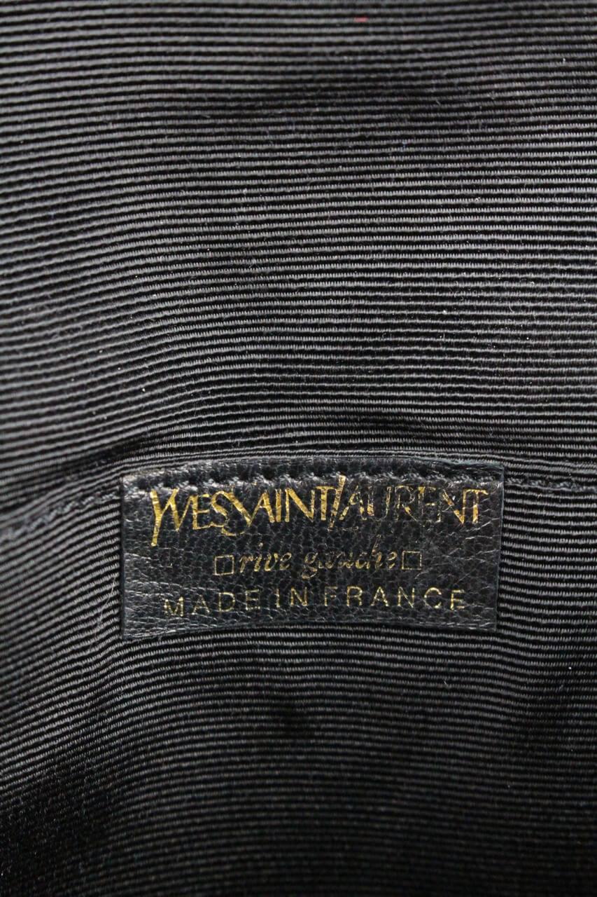 Yves Saint Laurent YSL Collectible Black Suede Tassel Shoulder Bag Purse, 1980s 3