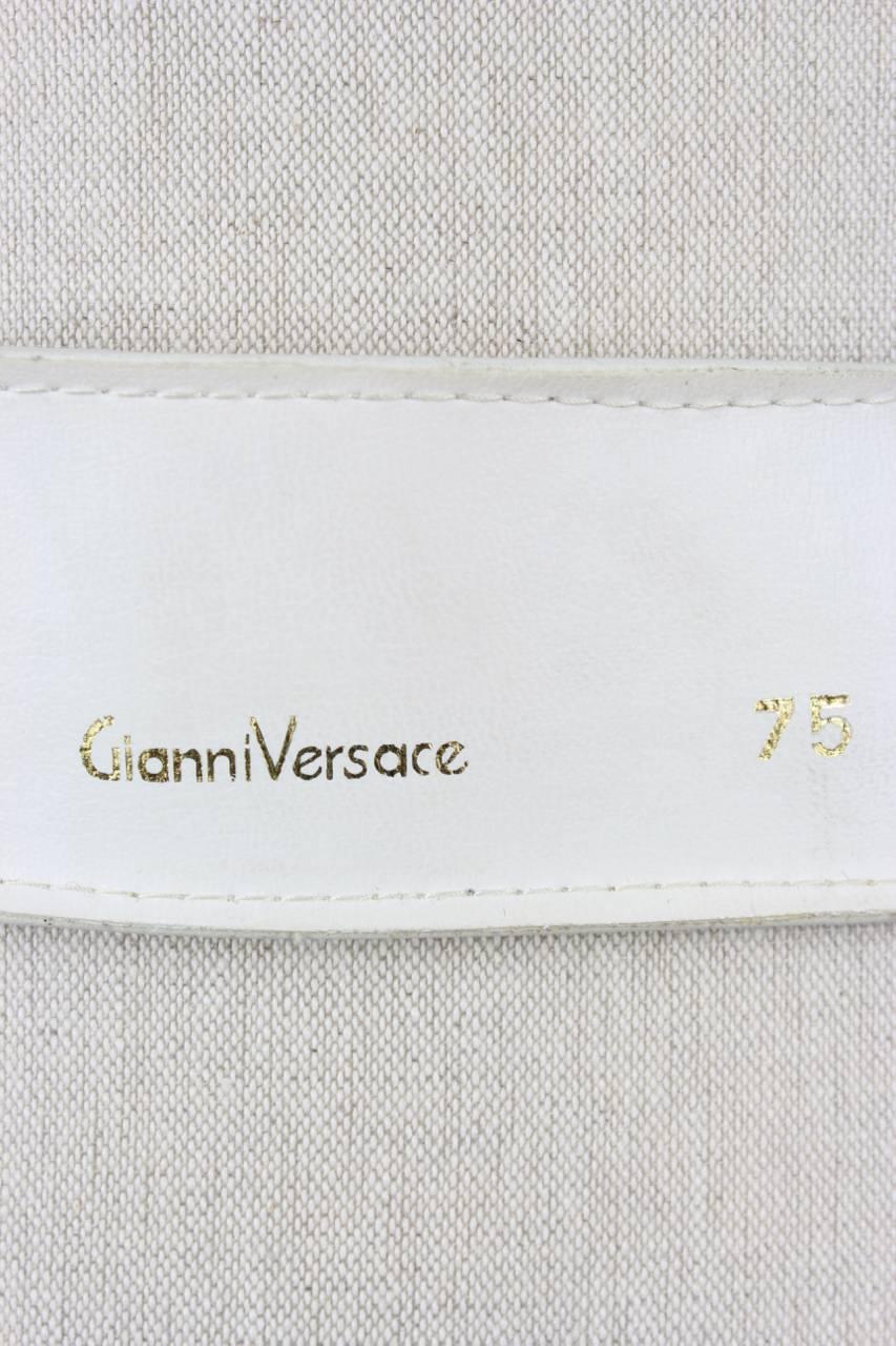 Gianni Versace Silver Metal Mesh Waist Belt With Rhinestones, 1980s  1