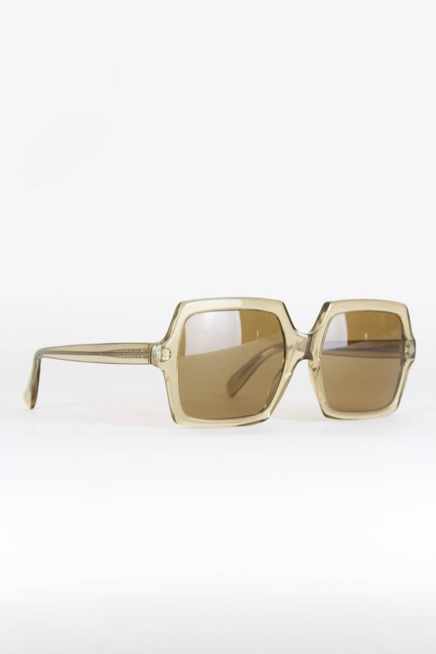 Rodenstock 1960s/1970s Taupe Sunglasses With Brown Lenses 1
