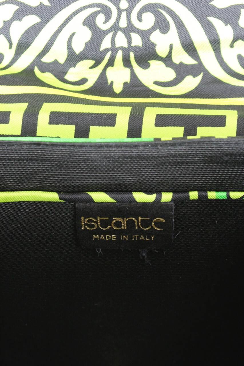 Gianni Versace Istante 1990s Vibrant Print Handbag With Metal Chain Handle 4