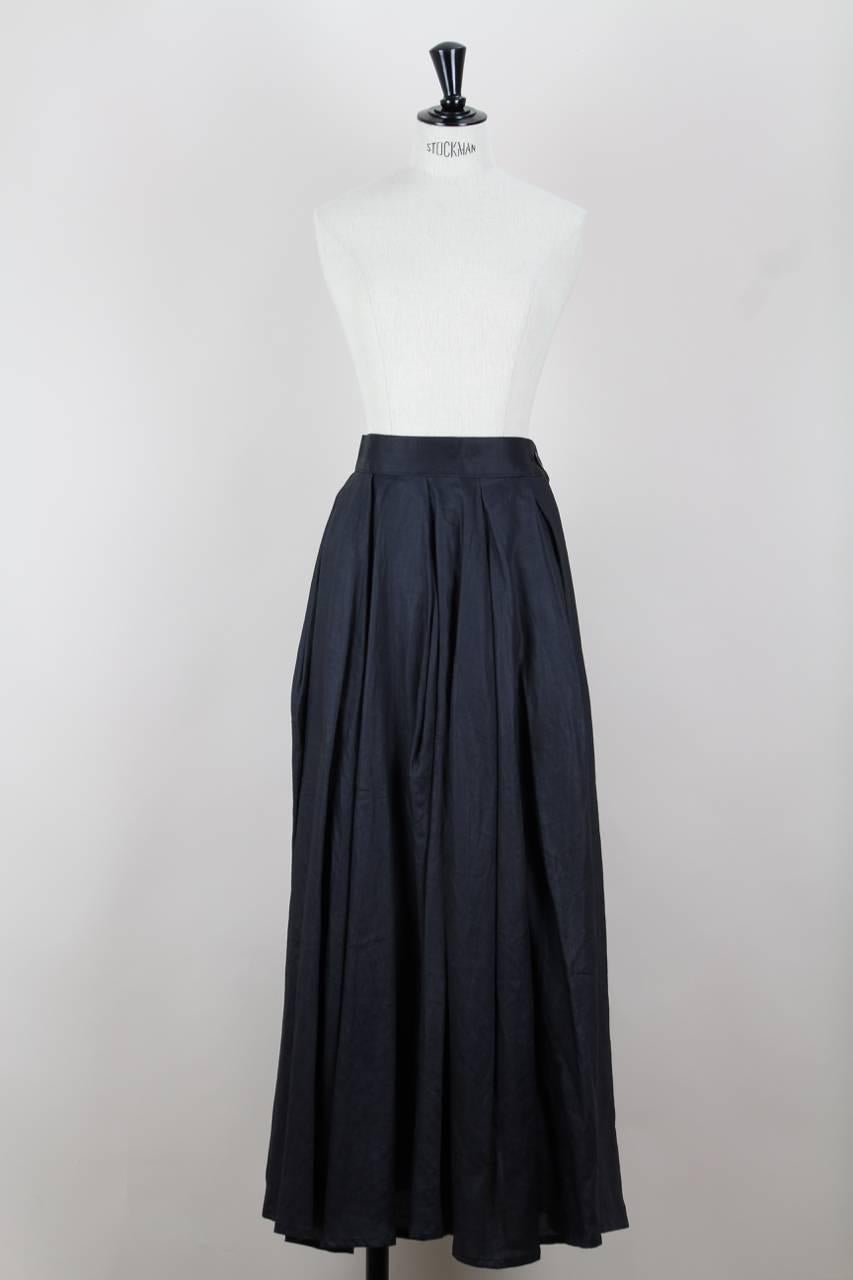 grey linen skirt