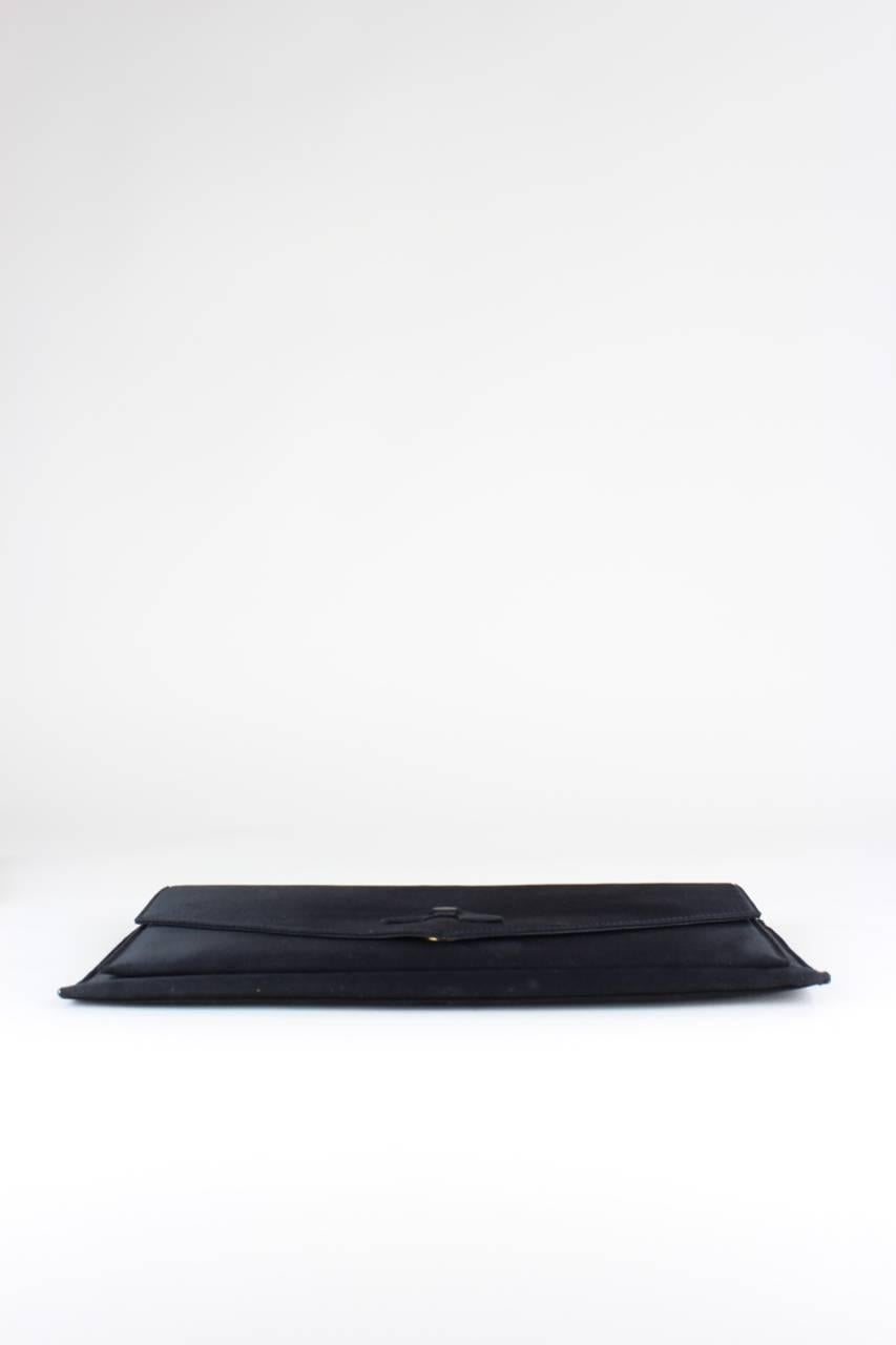 Christian Dior Black Silk Bow Evening Clutch Bag, 1960s  In Excellent Condition In Munich, DE