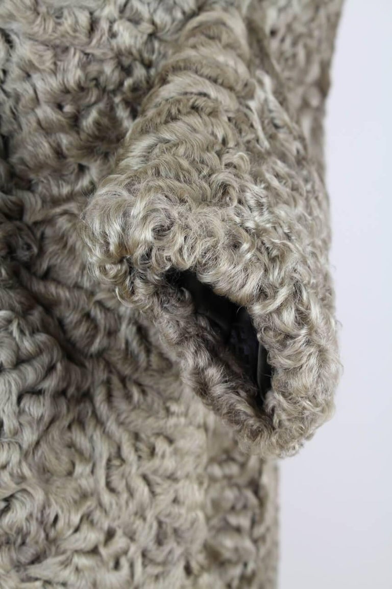 Astrakhan fur collar clearance