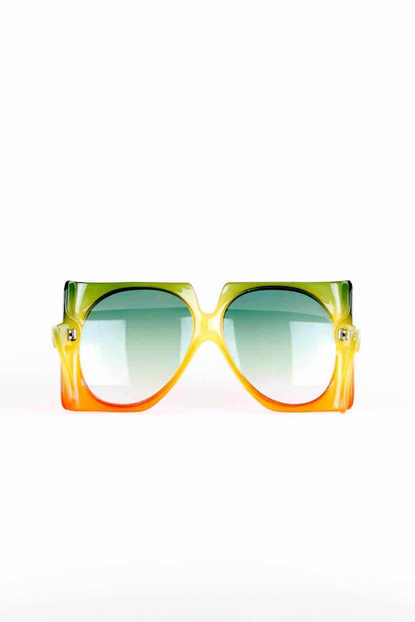 green and orange sunglasses