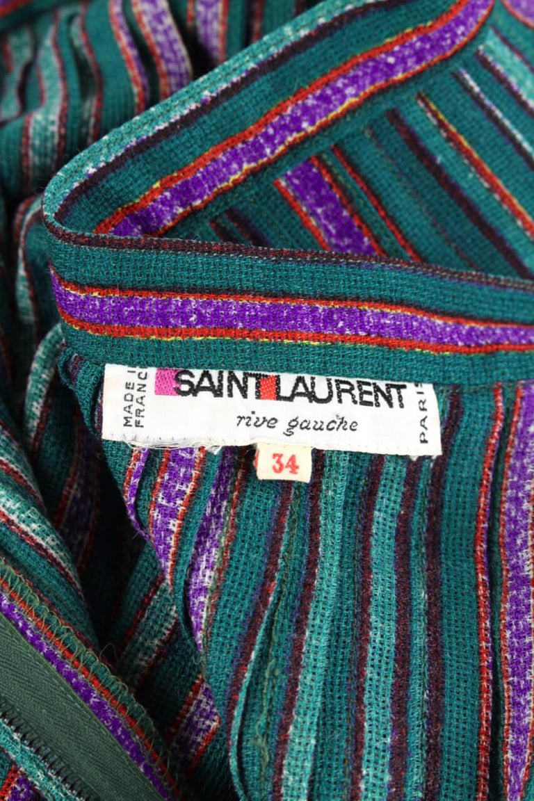 Yves Saint Laurent Green Skirt