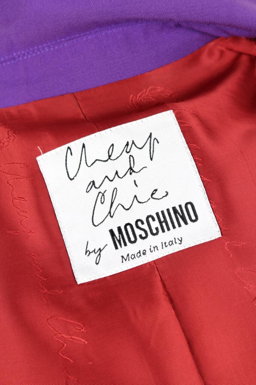 A/W 1991 Moschino Cheap & Chic Purple Wool Faucet Handle Jacket 6