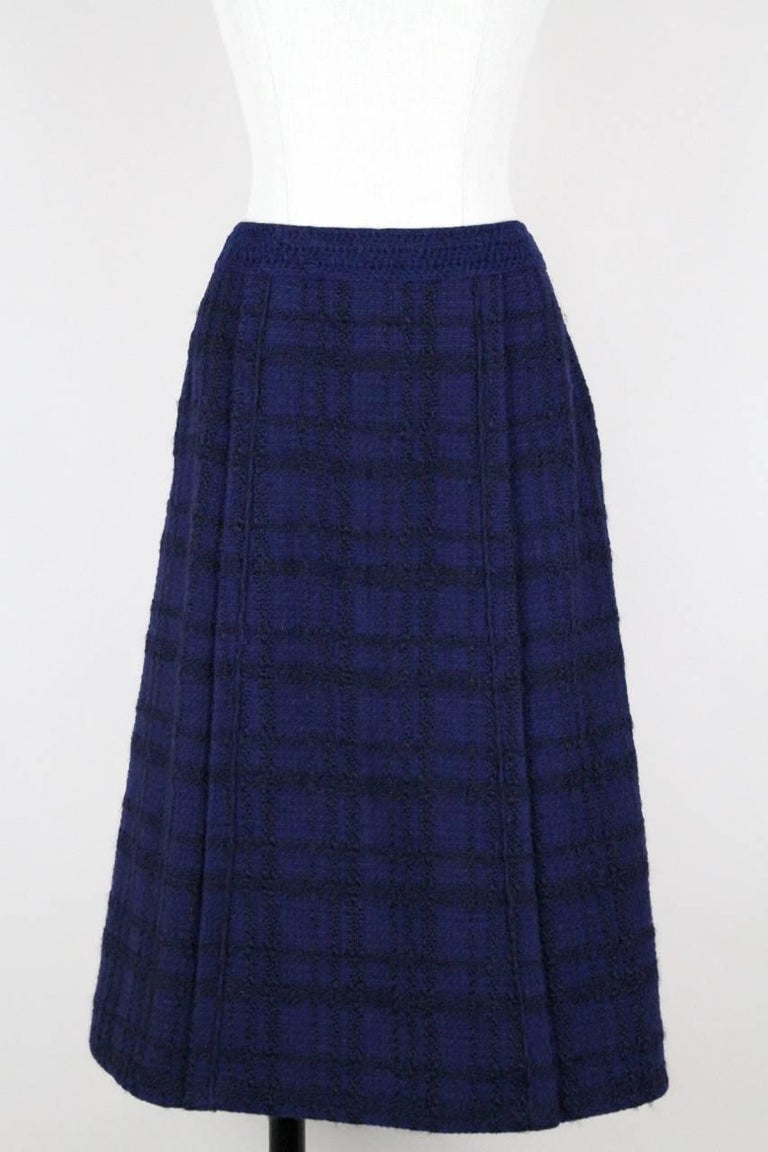 Costume 2 Pièces St. John En Tricot Pailleté Noir/bleu Violet - Taille 4 - Occasion Très Bon état