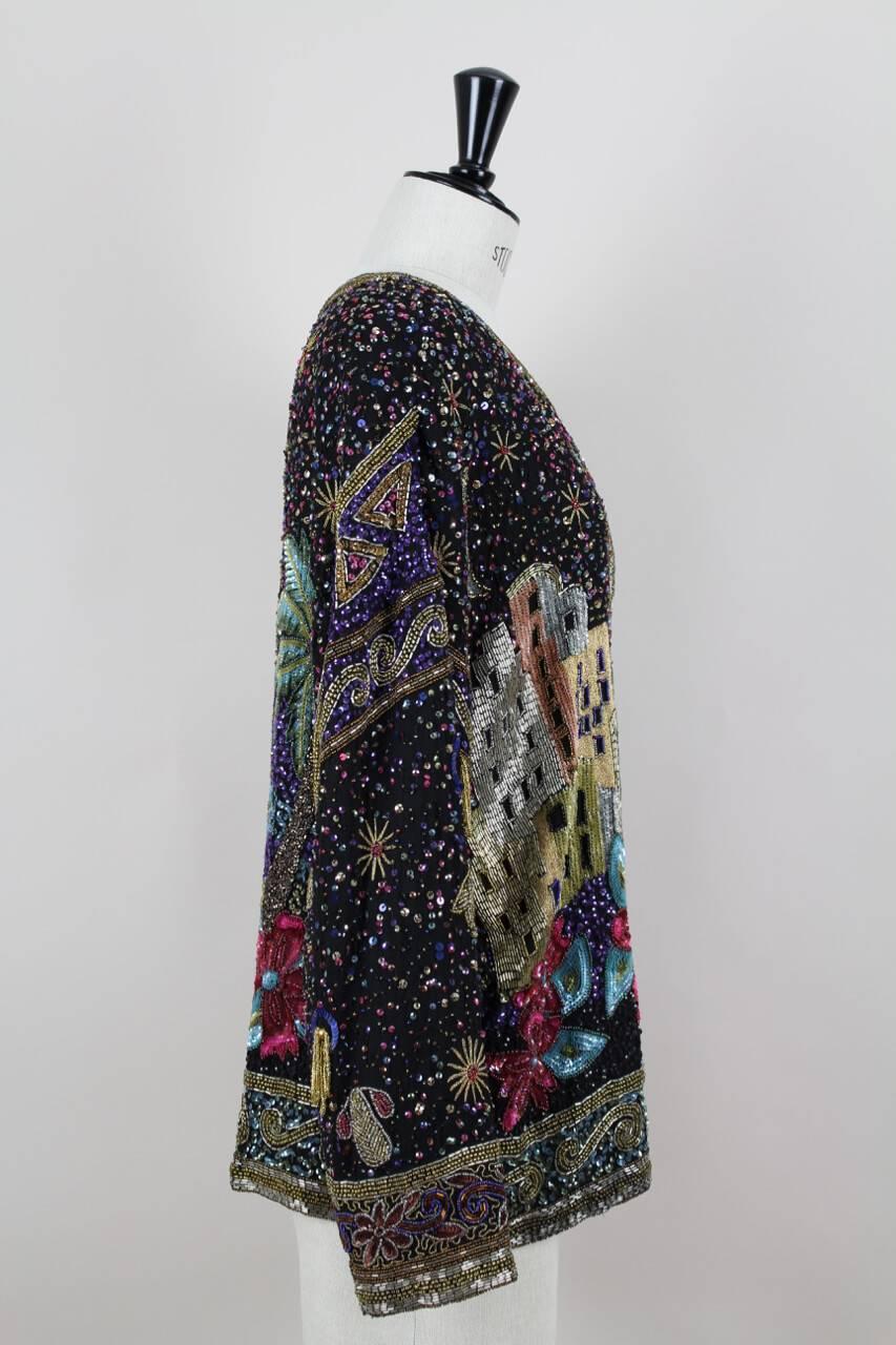 laurence kazar beaded jacket