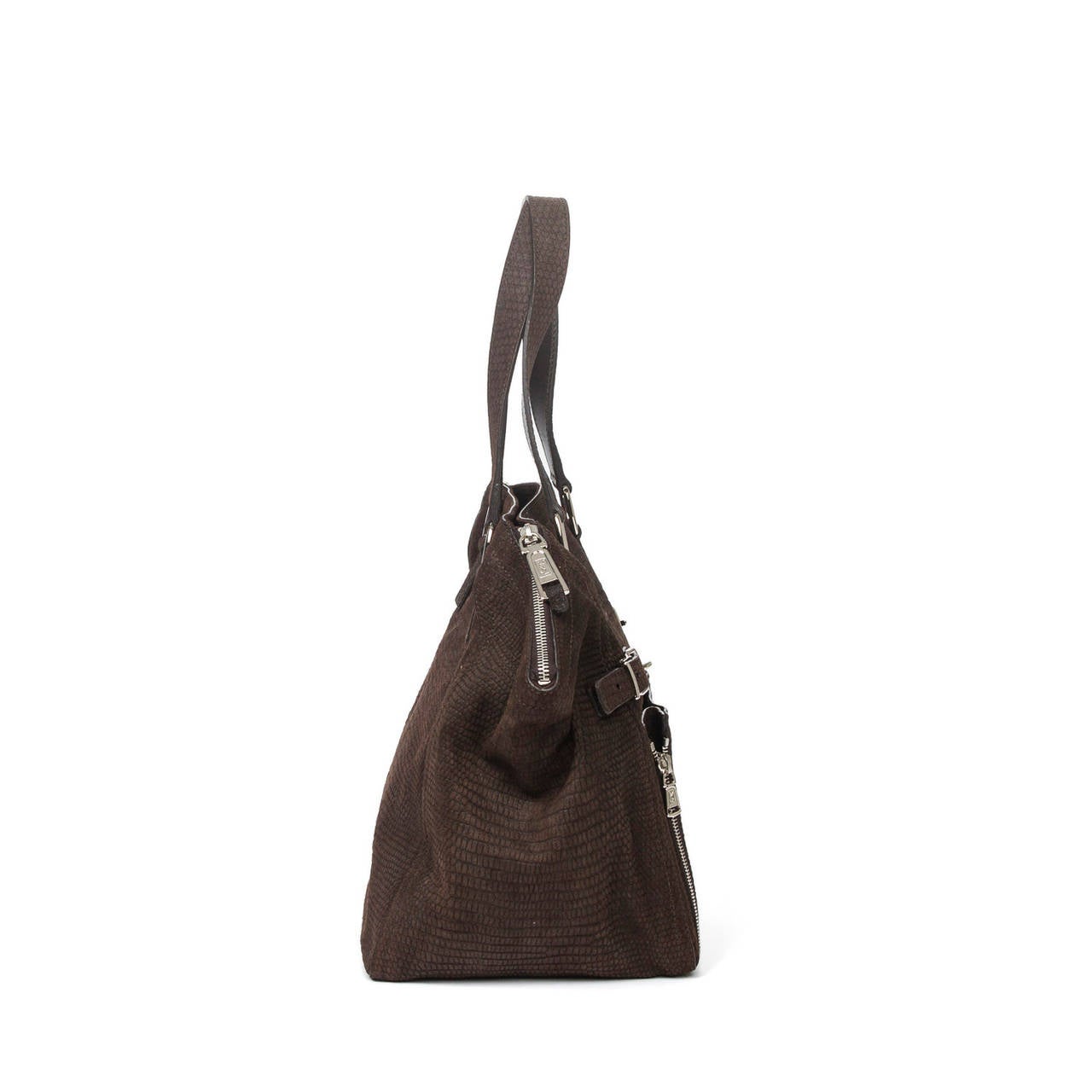 Women's Yves Saint-Laurent Downtown Brown Lizard Print For Sale