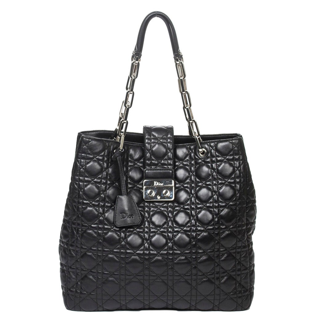 Dior Lady Tote Black Cannage For Sale