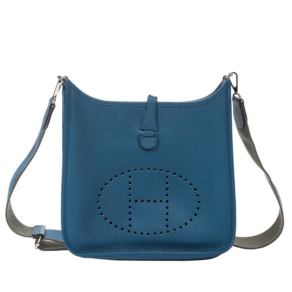 Herms Evelyne III PM Bleu De Galice at 1stdibs  