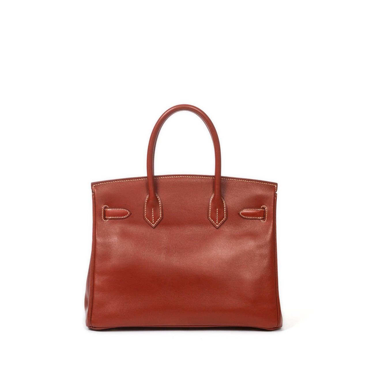 Hermès Birkin 30 Brique Box Leather For Sale at 1stDibs