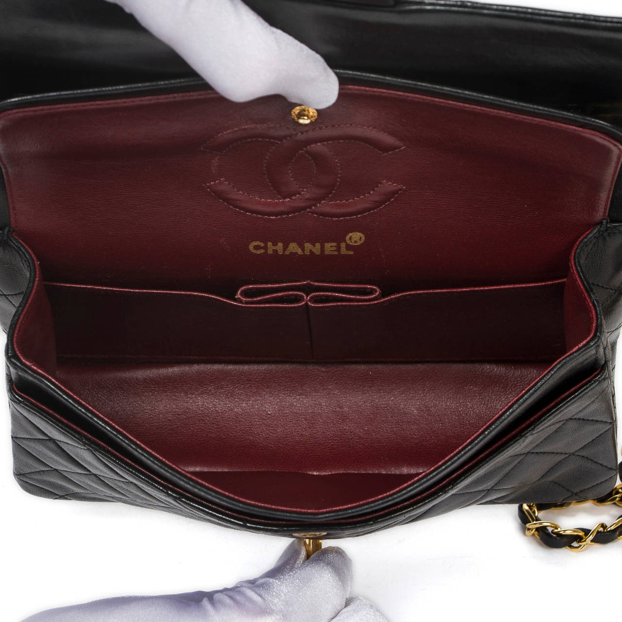 Chanel Classic Double Flap 23cm Black For Sale 2