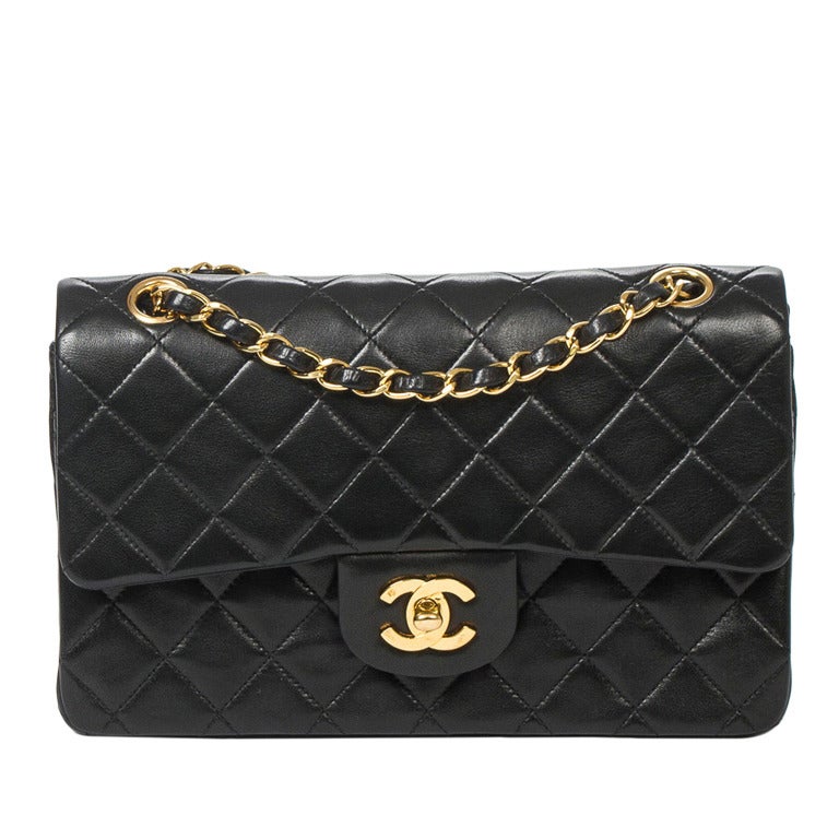 Chanel Classic Double Flap 23cm Black For Sale