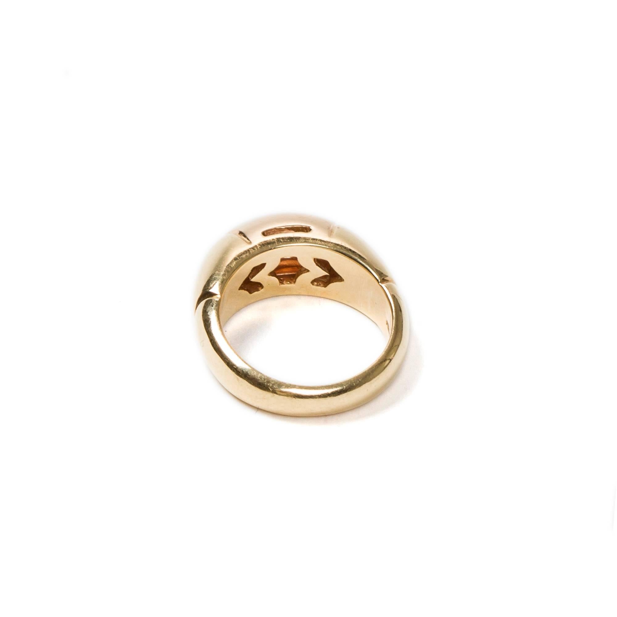 Women's Tronchetto Yellow And Pink Gold Ring