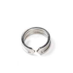 Double C Ring White Gold