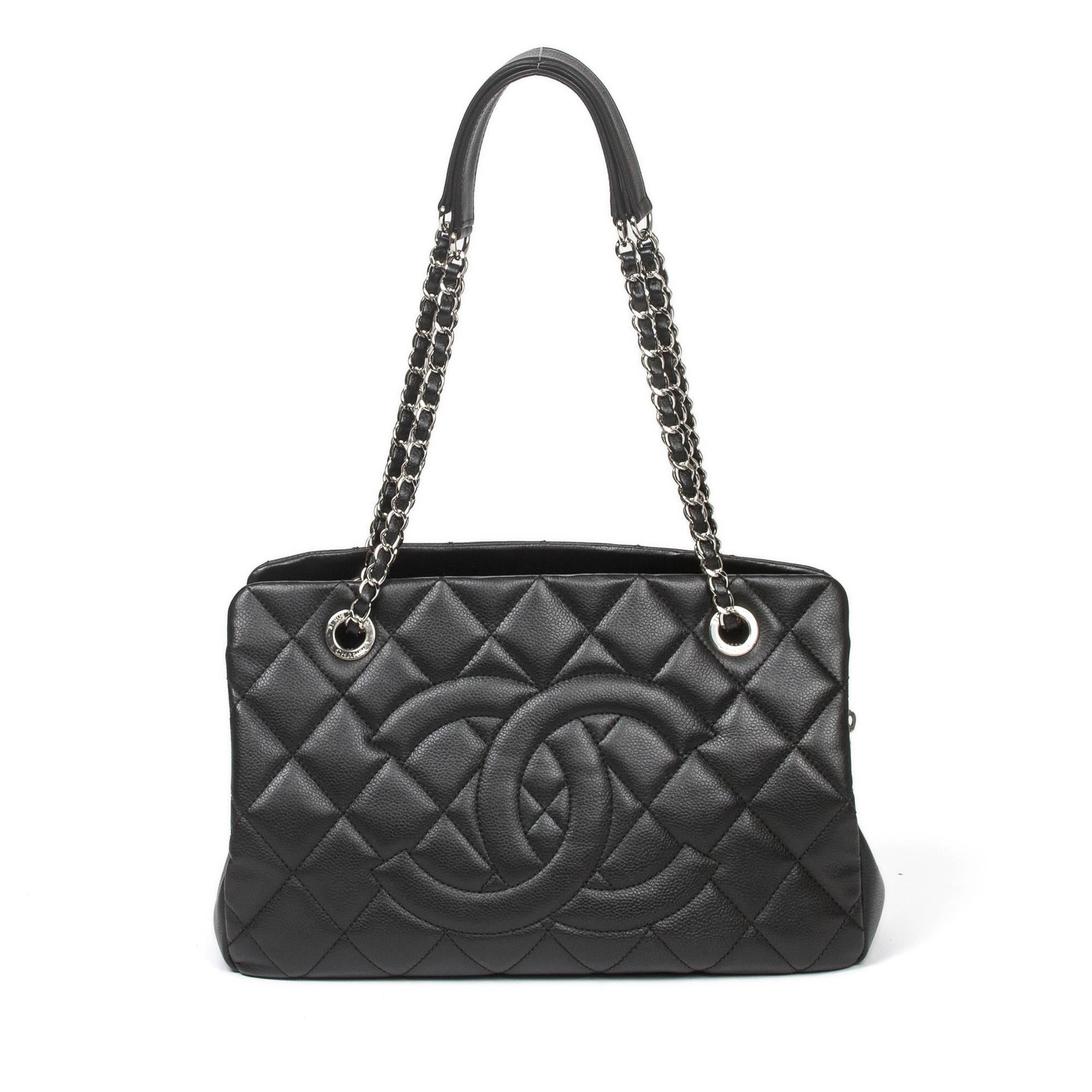 Chanel Timeless Shopper Tote Black Quilted Leather In Excellent Condition In Dublin, IE