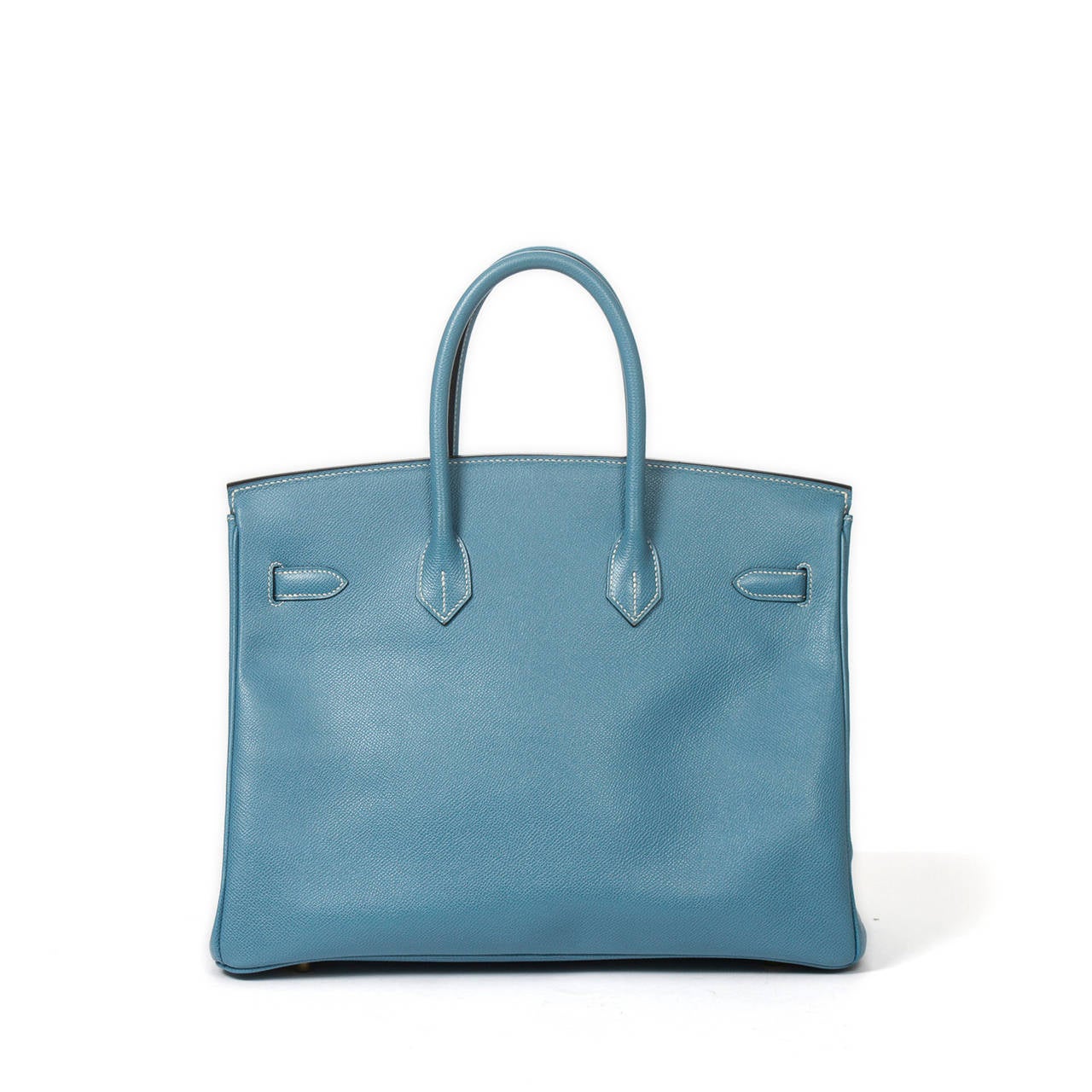 Hermès Birkin 35 Blue Jean Epsom Leather For Sale 1
