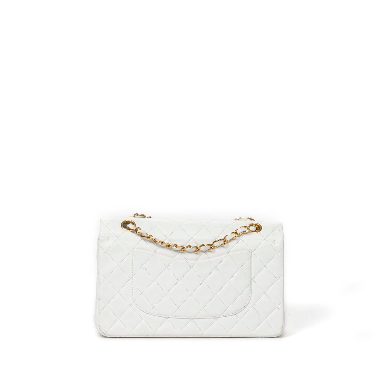 Chanel Classic Double Flap 26 White For Sale at 1stDibs