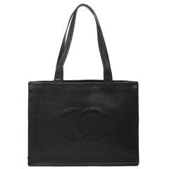 Chanel Vintage Tote Bag Black