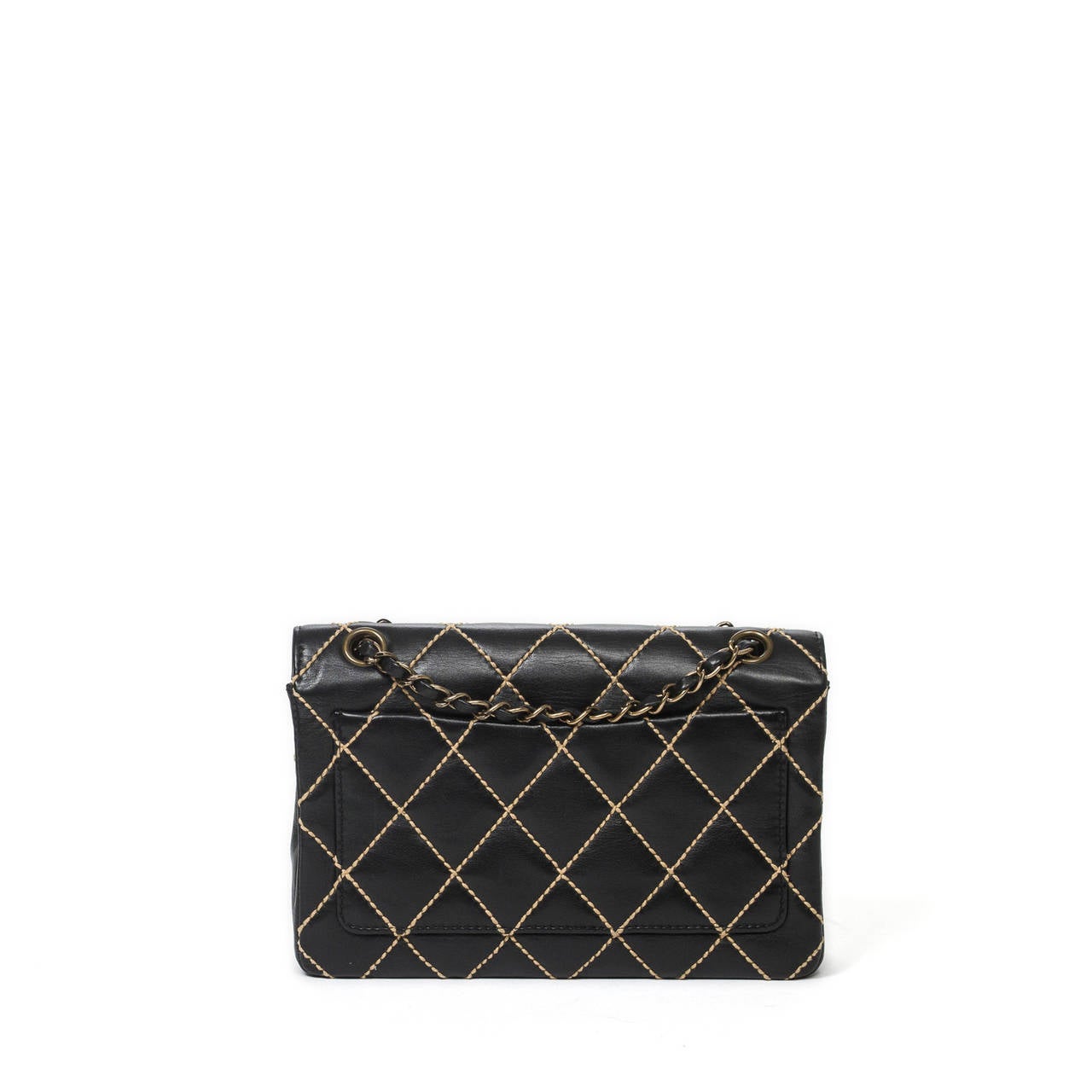Chanel Flap Shoulder Bag Black Leather For Sale 1