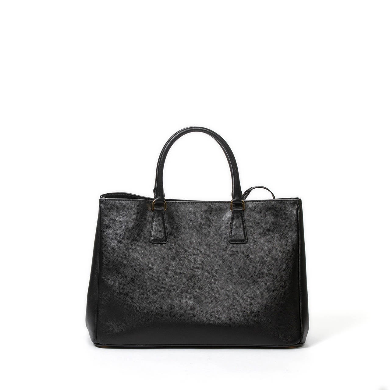 Prada Saffiano Lux Handbag Black For Sale 1