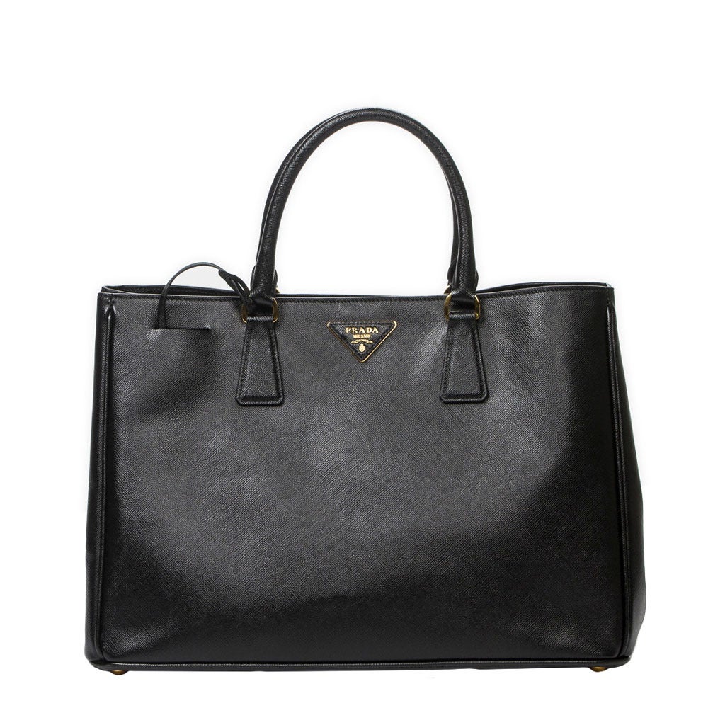 Prada Saffiano Lux Handbag Black For Sale