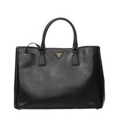 Prada Saffiano Lux Handbag Black