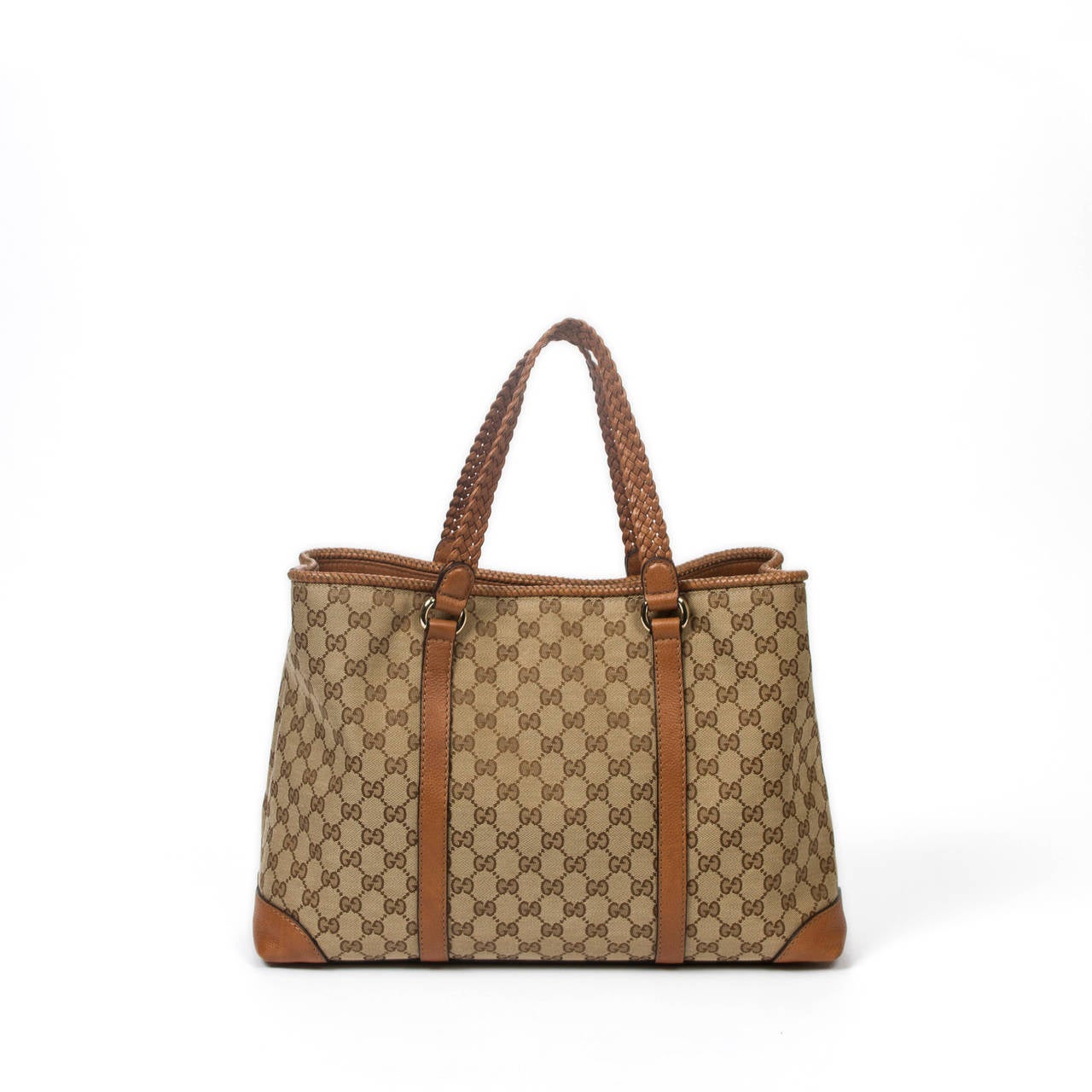 Gucci Tote Bag Beige Monogram For Sale 1