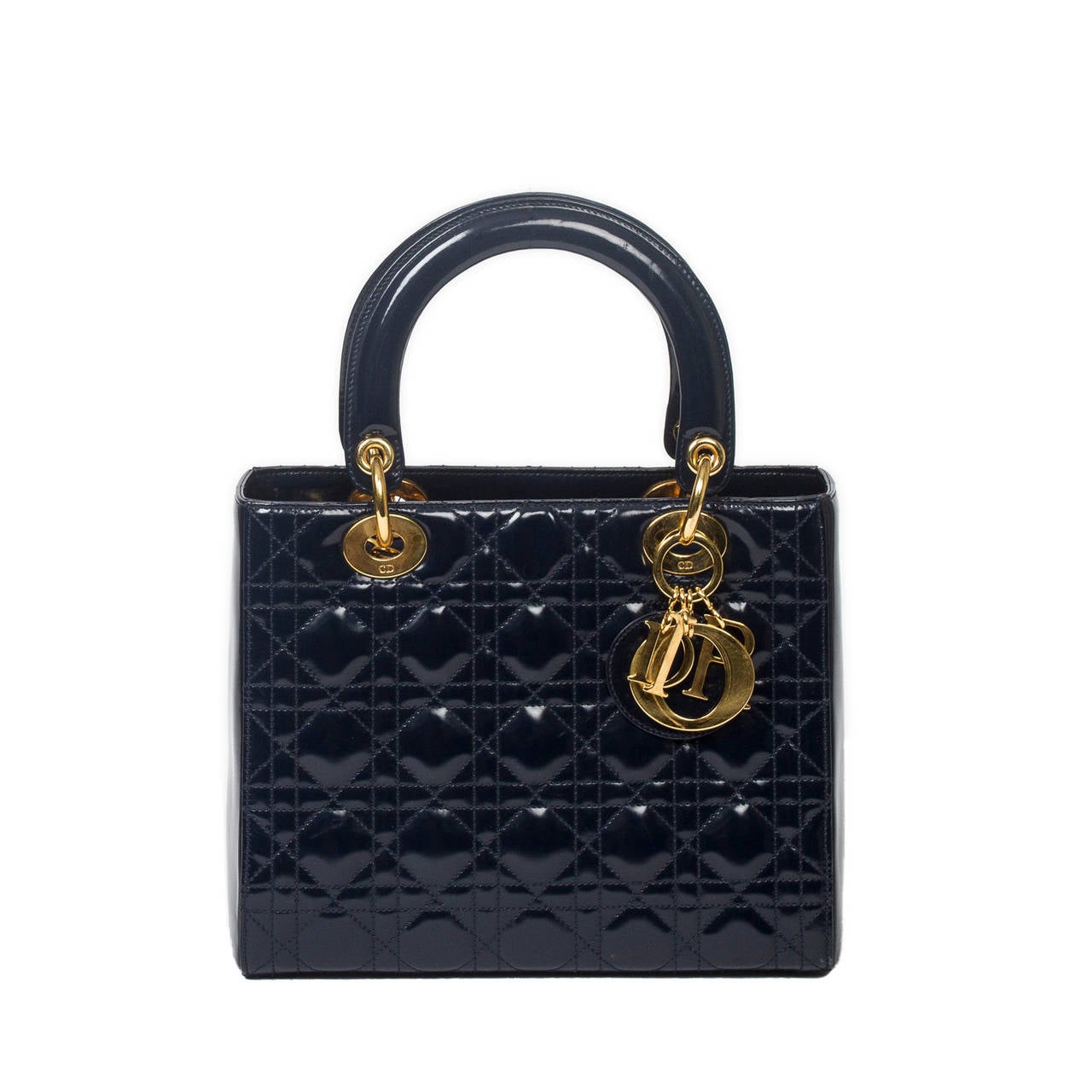 Dior Lady MM Navy For Sale