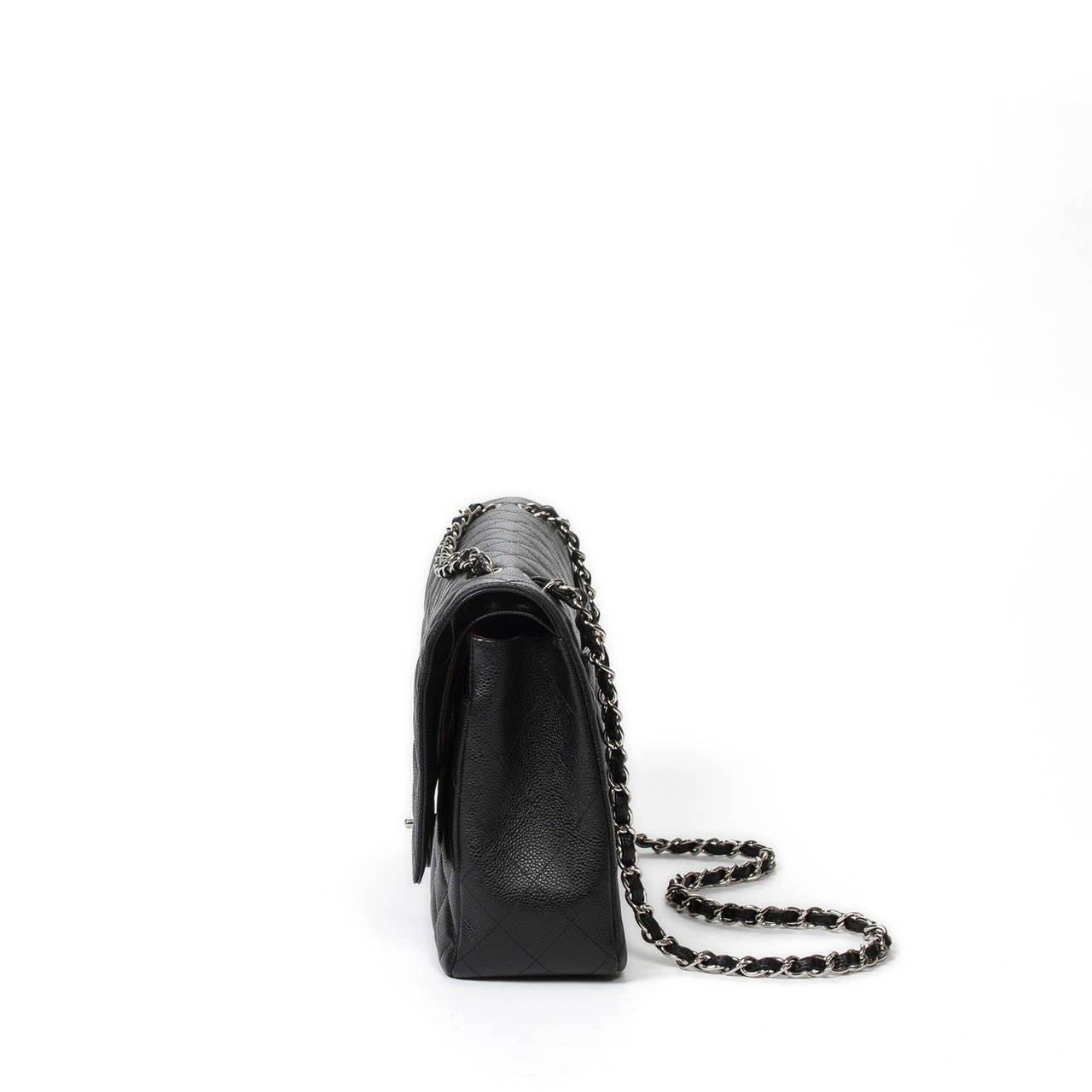 Women's Chanel Jumbo Black Caviar Leather For Sale