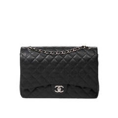 Chanel Jumbo Black Caviar Leather