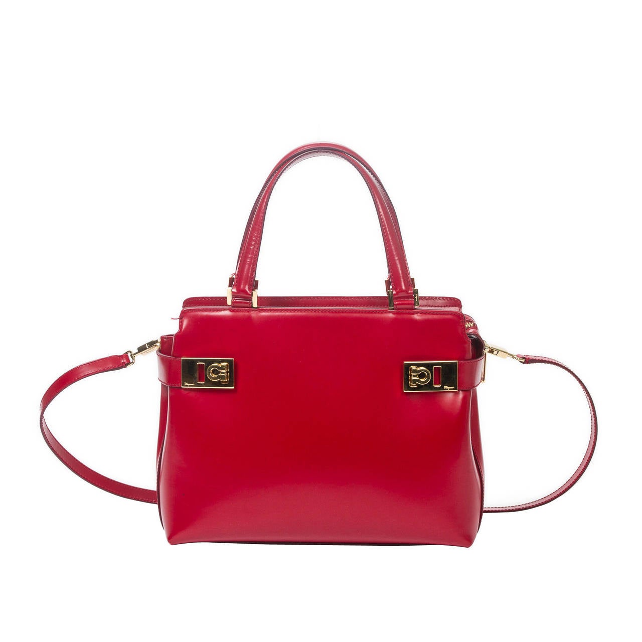 Ferragamo Handbag 2way Red For Sale
