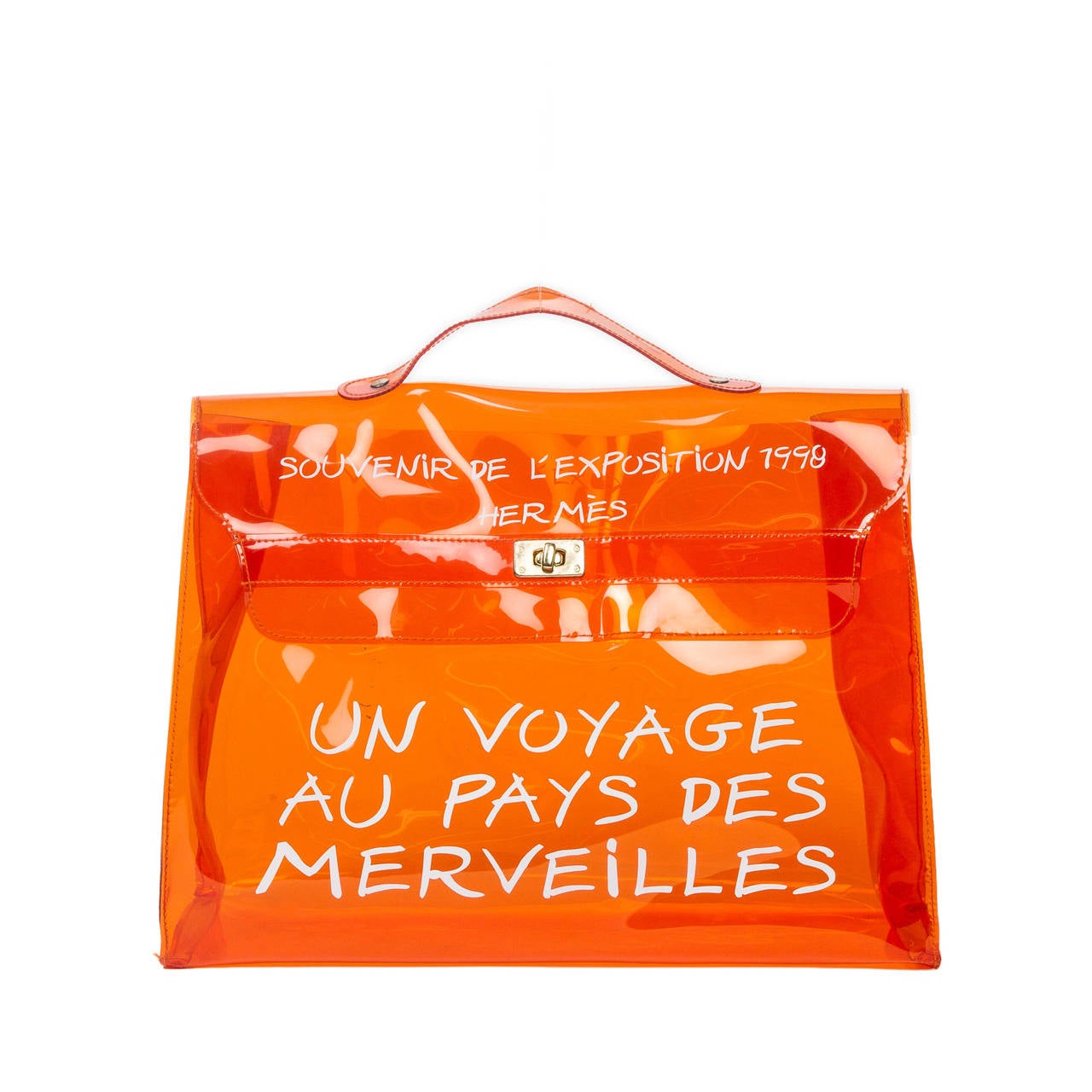 Hermès Kelly Souvenir Orange "Souvenir Exposition 1998 Hermes" For Sale