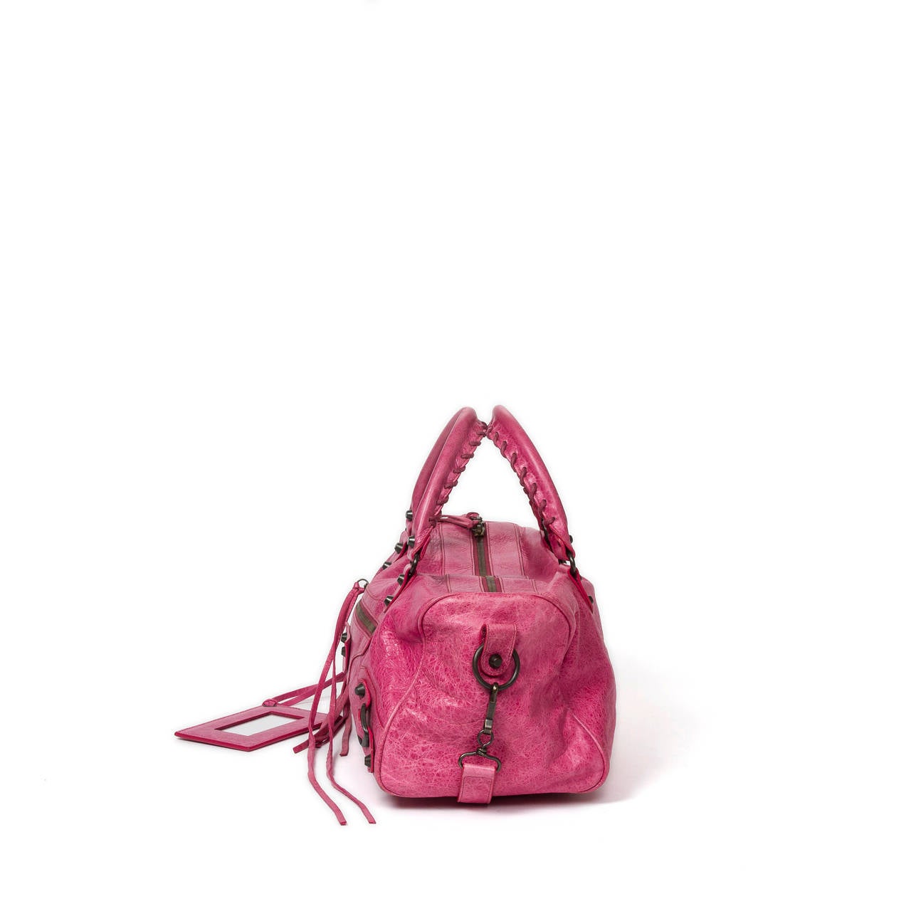Balenciaga City Bag Pink Distressed Leather In Excellent Condition For Sale In Dublin, IE