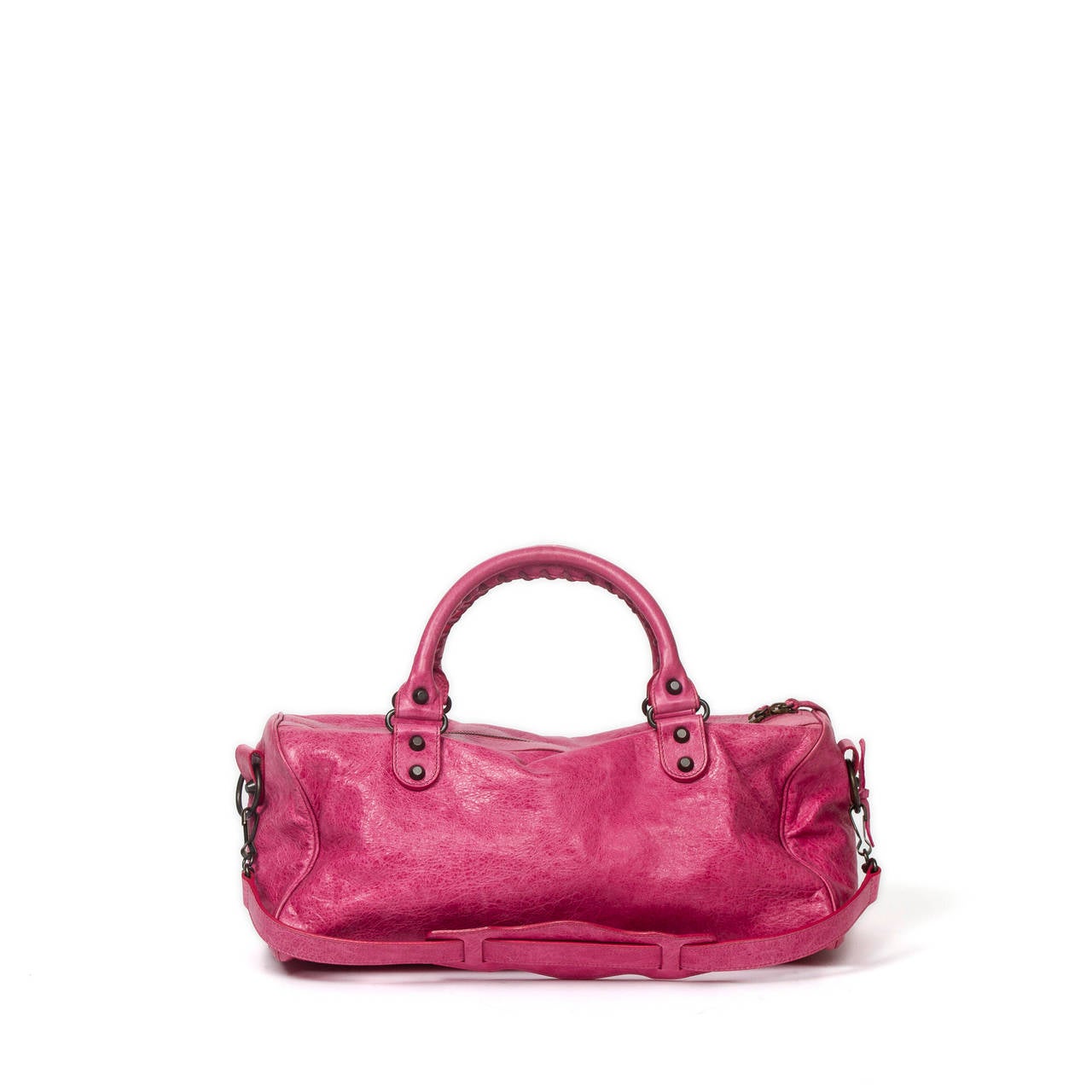 Balenciaga City Bag Pink Distressed Leather For Sale 1